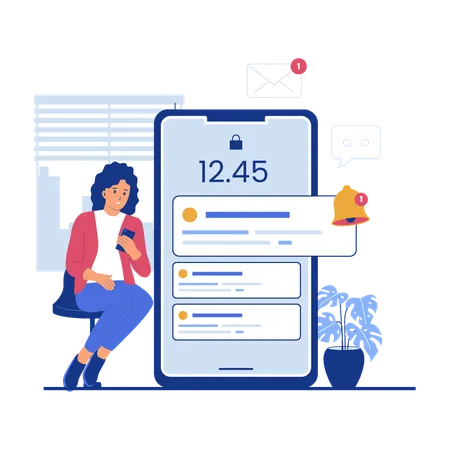 Notificação push  Ilustração