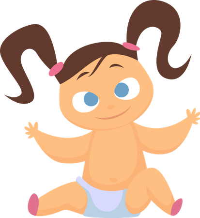 Bébé bébé fille  Illustration