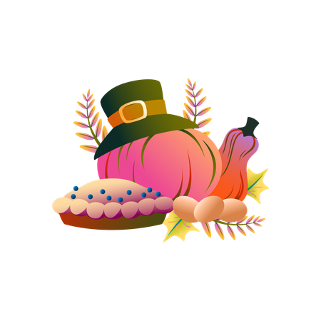 Nourriture de Thanksgiving  Illustration