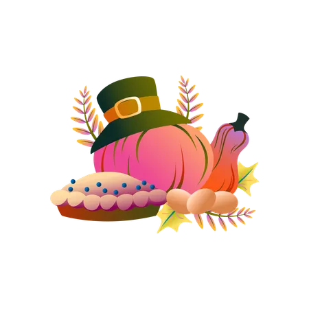 Nourriture de Thanksgiving  Illustration