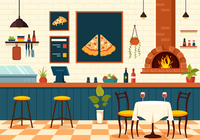 Alimentation Restaurant  Illustration