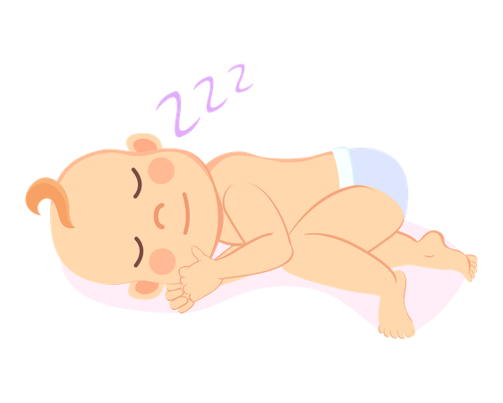 Nouveau-né qui dort  Illustration