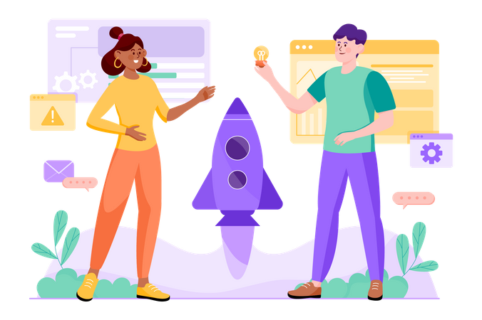 Nouvelle idée de startup  Illustration