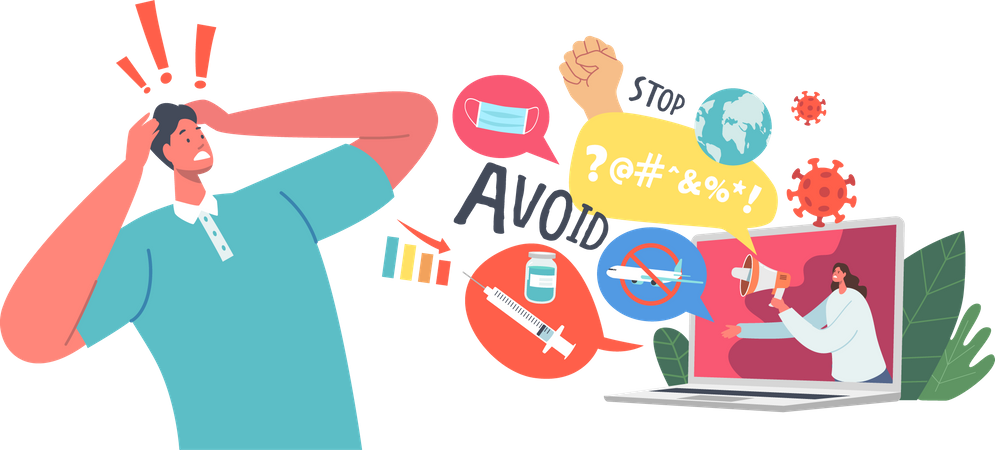 Nouvelles négatives  Illustration