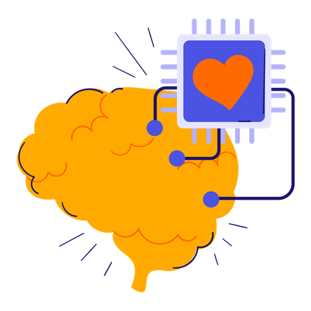 Noyau du cerveau numérique Illustration