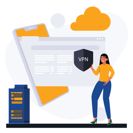 VPN en la nube  Ilustración