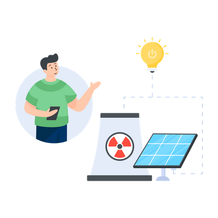 Nuclear Electricity  Illustration