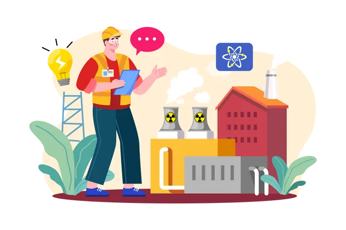 Nuclear engineer Illustration