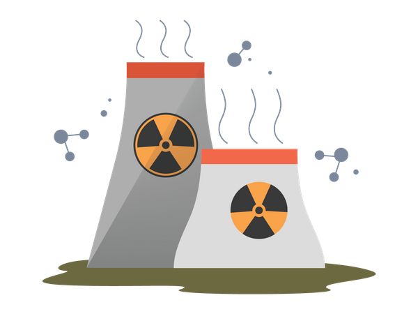 Nuclear power plant Illustration