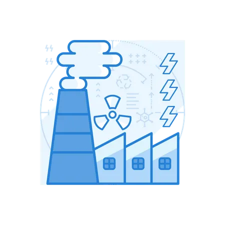 Nuclear Power Plant  Illustration