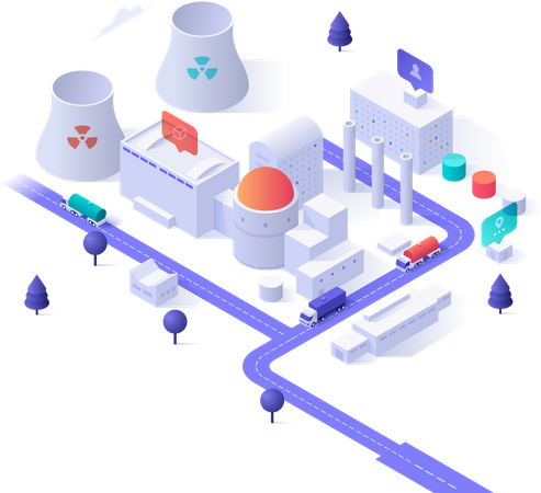 Nuclear power plant  Illustration