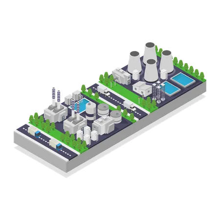 Nuclear power plant  Illustration