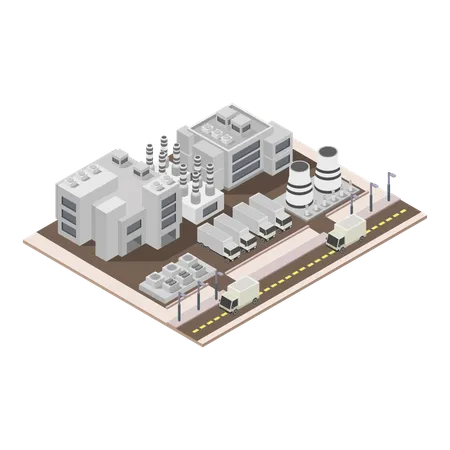 Nuclear Power Plant  Illustration