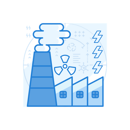 Nuclear Power Plant  Illustration
