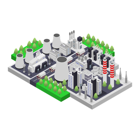 Nuclear power plant  Illustration