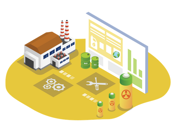 Nuclear Power Plant  Illustration