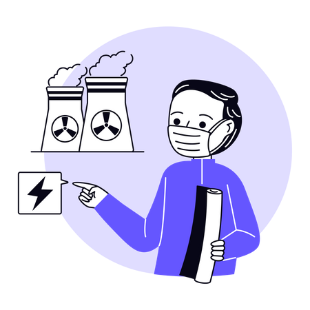 Nuclear Power Plant  Illustration