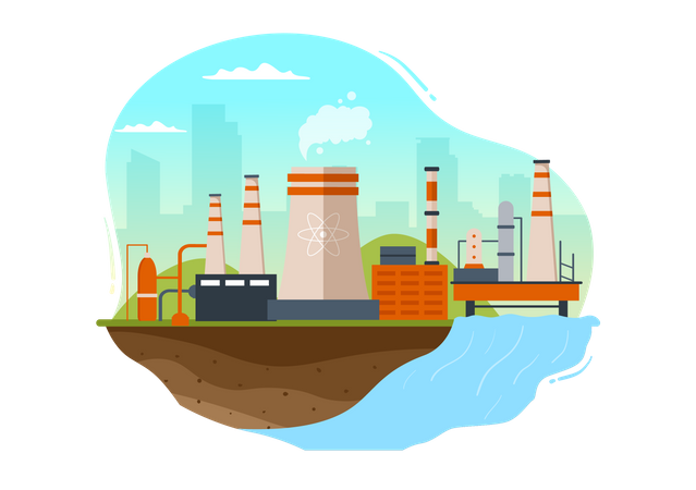 Nuclear power plant  Illustration