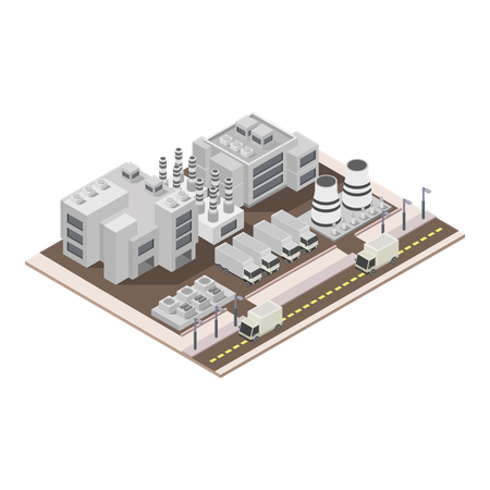 Nuclear Power Plant  Illustration