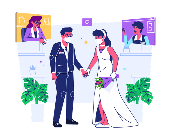 Nueva boda normal  Ilustración