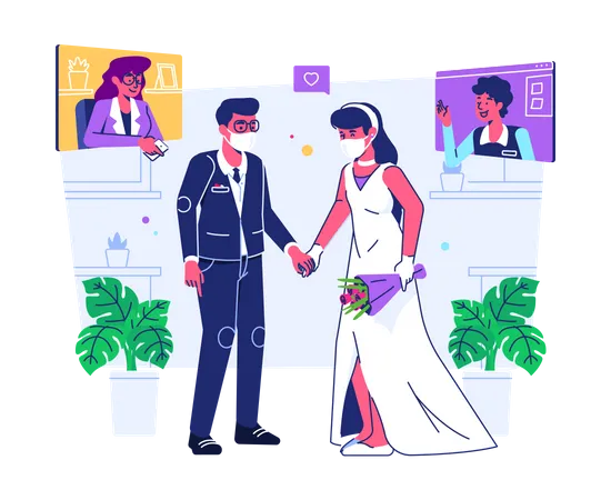 Nueva boda normal  Ilustración