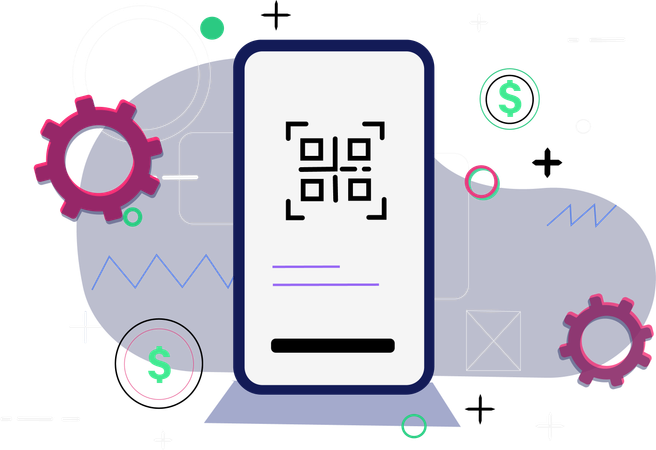 Analyse de code Qr  Illustration