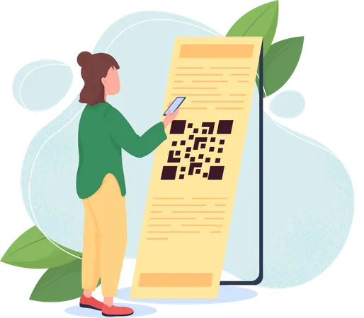 Analyse de code Qr  Illustration