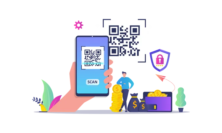 Analyse de code Qr  Illustration