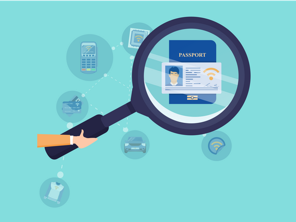 Numérisation d'identité de passeport  Illustration