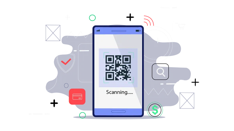 Scanner le code QR  Illustration