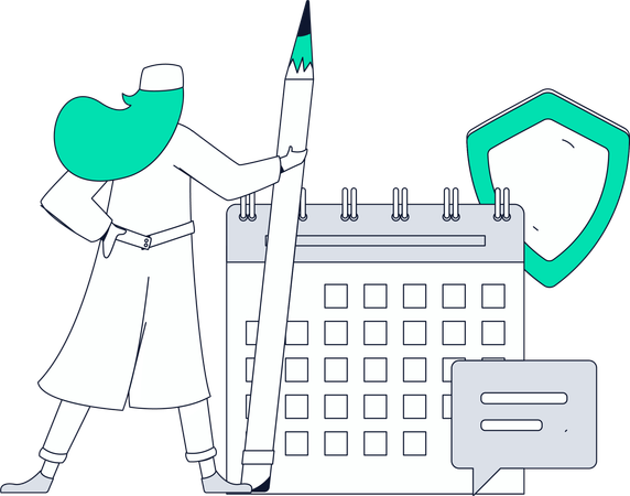 Nurse Appoints New Patient According To Calendar  Illustration