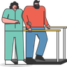 illustration for helping disabled man