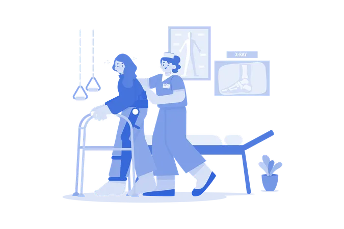 Physical Therapist Illustration Concept On A White Background Illustration