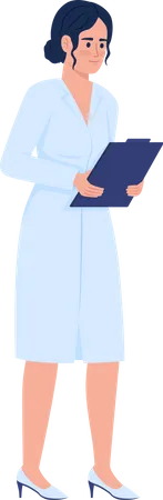 Nurse Holding Report  Illustration