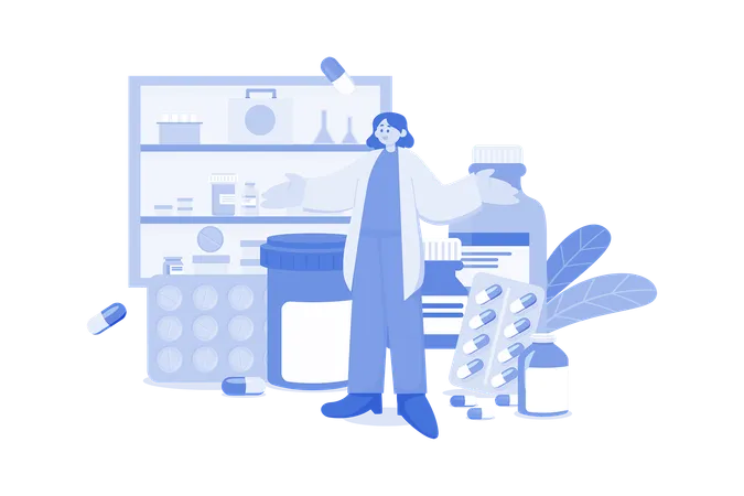 Pharmacist Illustration Concept On A White Background Illustration