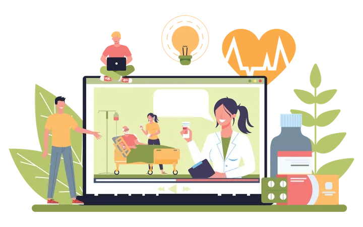 Nurse online service  Illustration