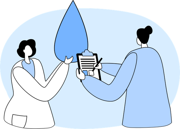 Nurse promoting blood donation  Illustration