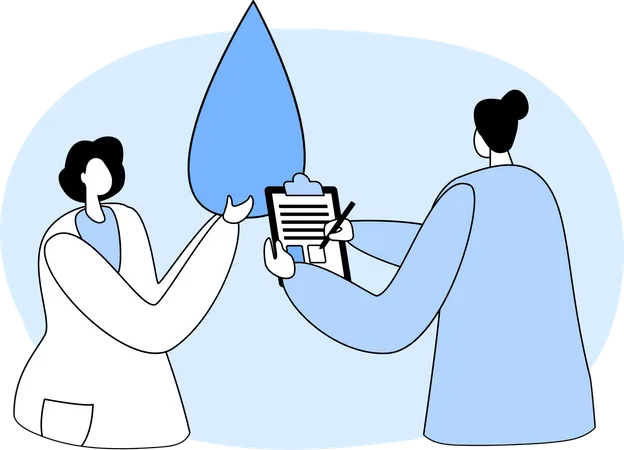 Nurse promoting blood donation  Illustration