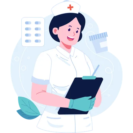 Nurse Character Illustration Illustration