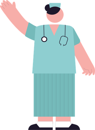 Nurse with stethoscope  Illustration