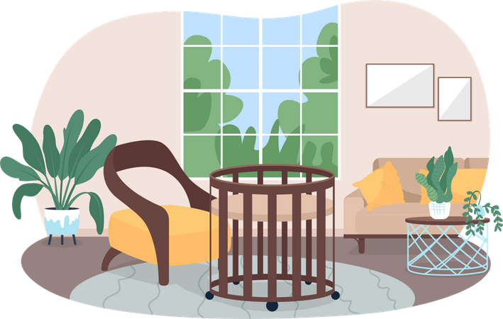 Nursery interior  Illustration