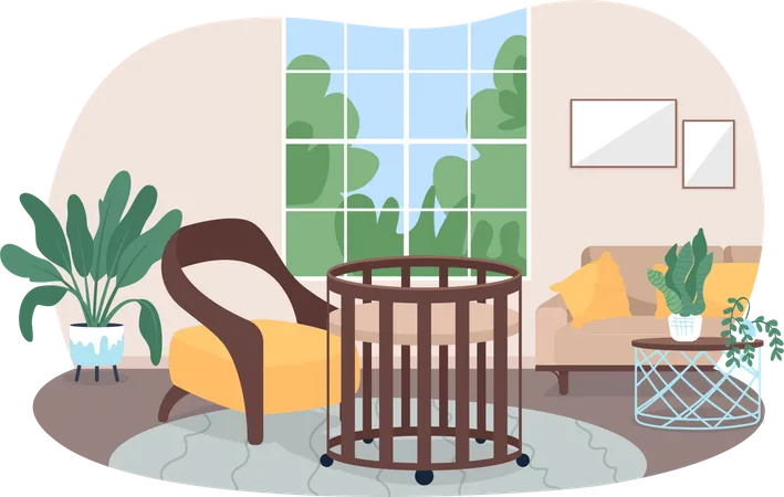 Nursery interior  Illustration