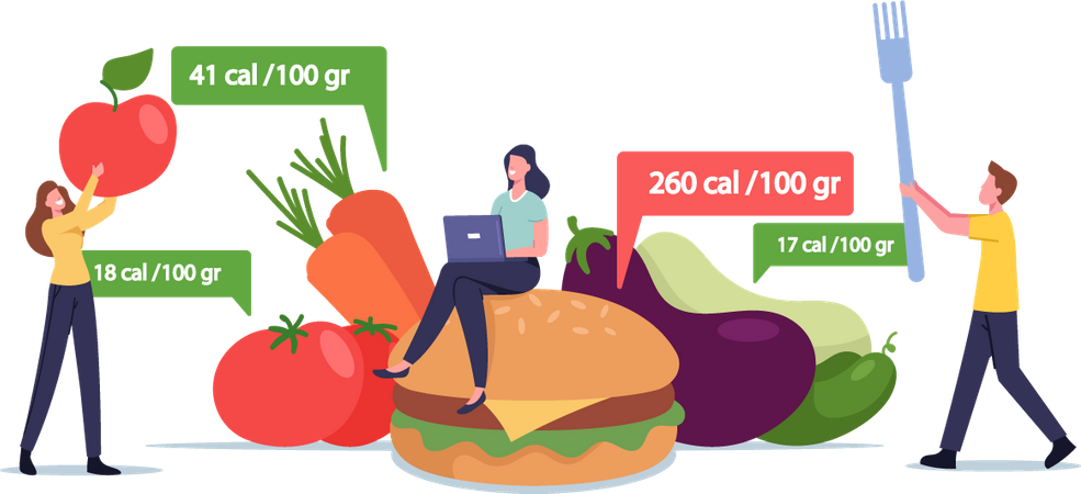 Nutrition and Dieting  Illustration