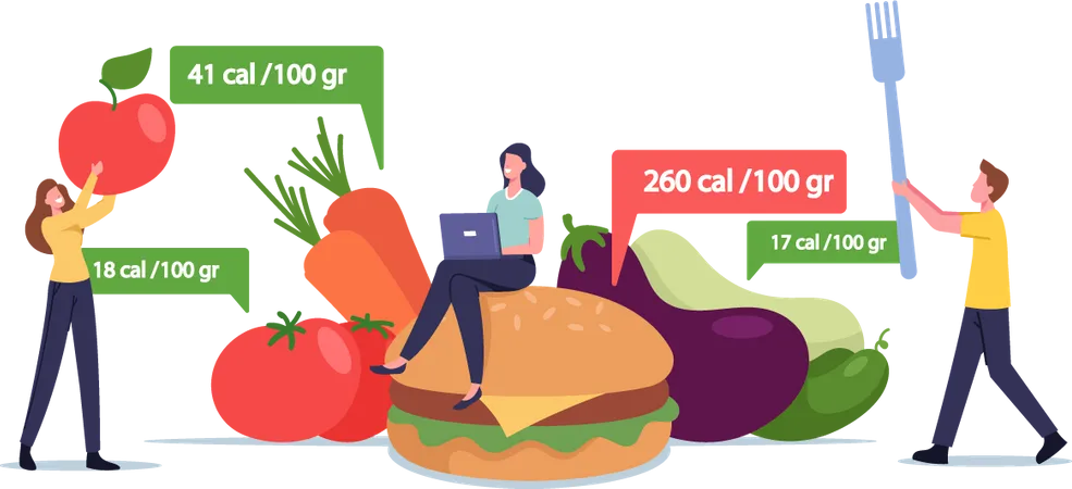 Nutrition and Dieting  Illustration