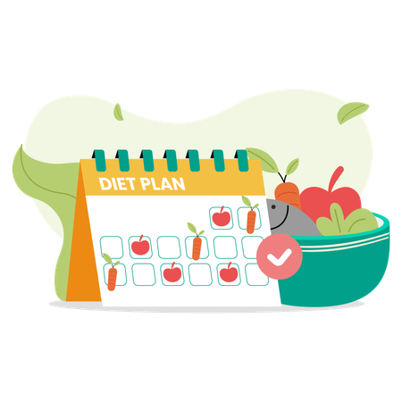 Nutritionist diet plan  Illustration