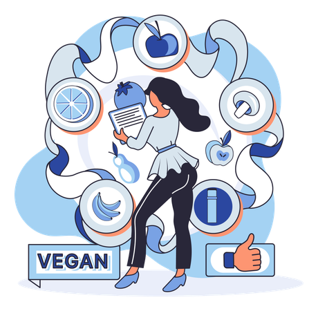 Nutritionist plans out vegan diet  Illustration