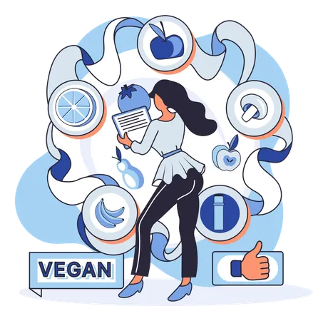 Nutritionist plans out vegan diet  Illustration