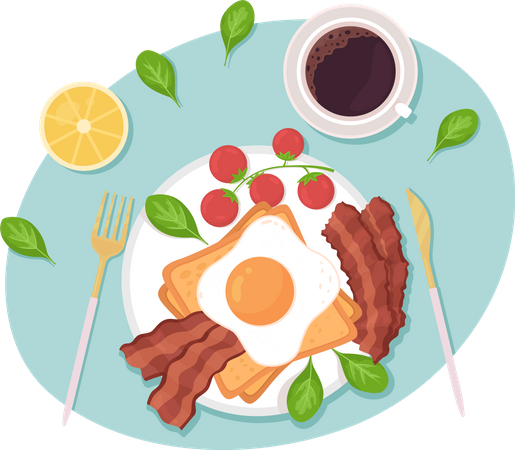 Nutritious Breakfast  イラスト