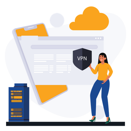 Nuvem vpn  Ilustração