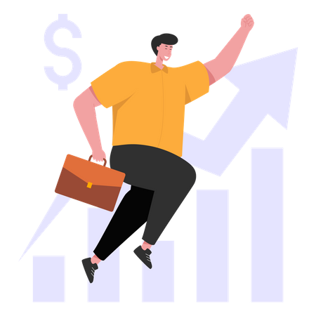 O crescimento do negócio  Ilustração